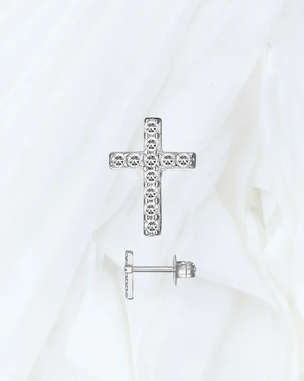 Holy Crosses With Stones Earrings
