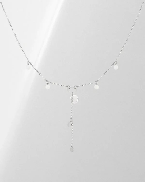Silver Heart Drop Chain