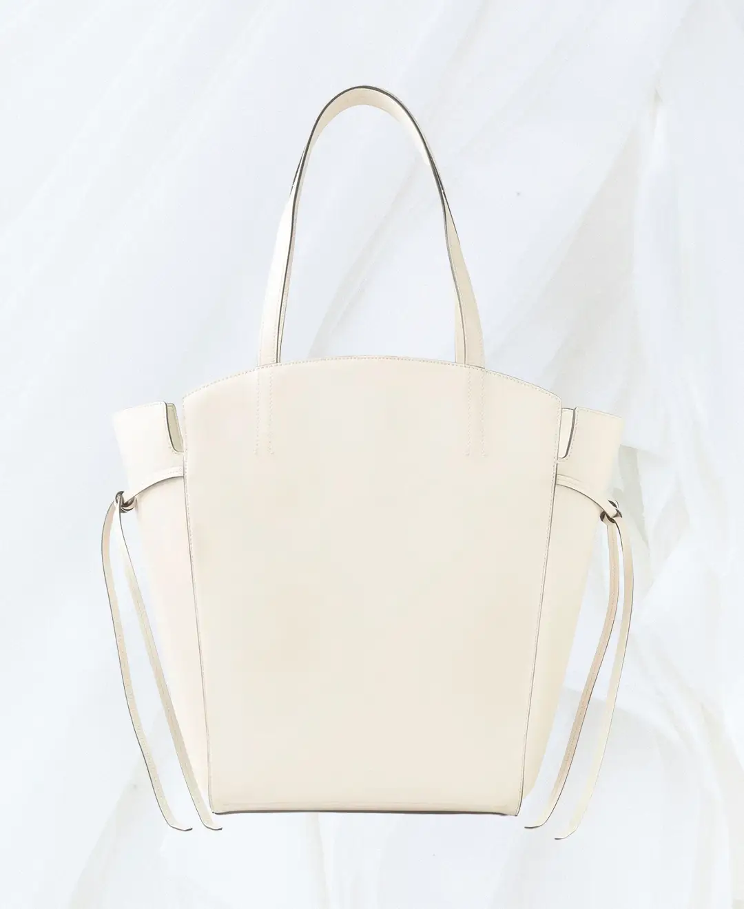 Mulberry Clovelly Tote eggshell leather front detail