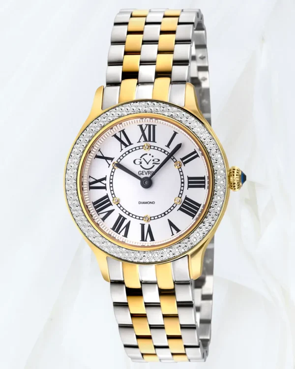 GV2 Milan women’s two tone stainless steel silver dial watch sold online in Malta