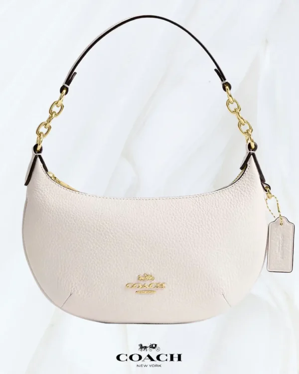 Coach Mini Payton Bag in gold/chalk front view