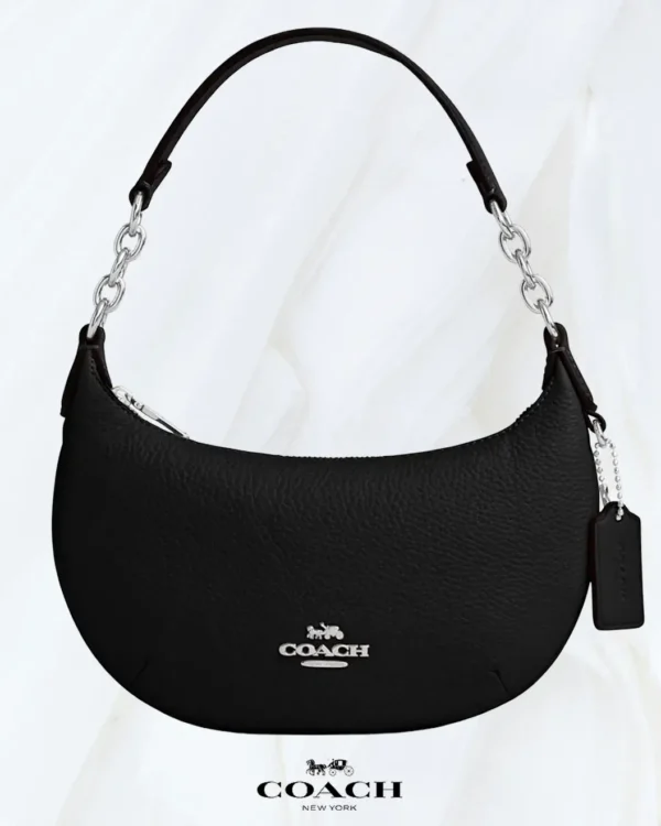 Coach Mini Payton Bag in black front view