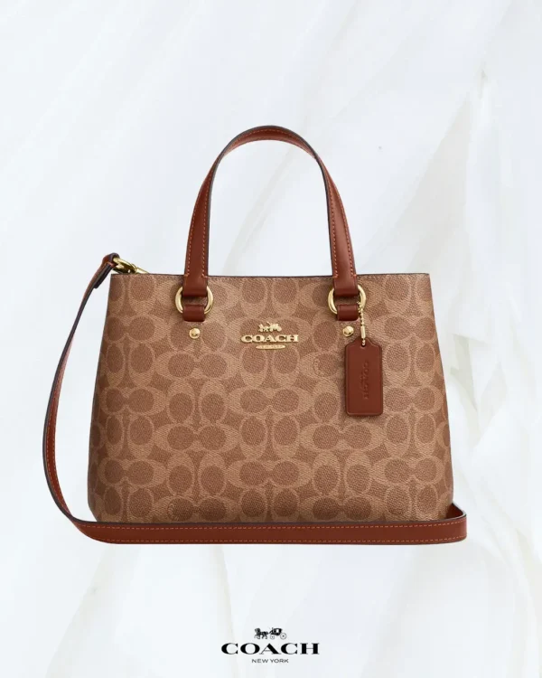 Coach Station Carryall Bag in Signature Canvas front view